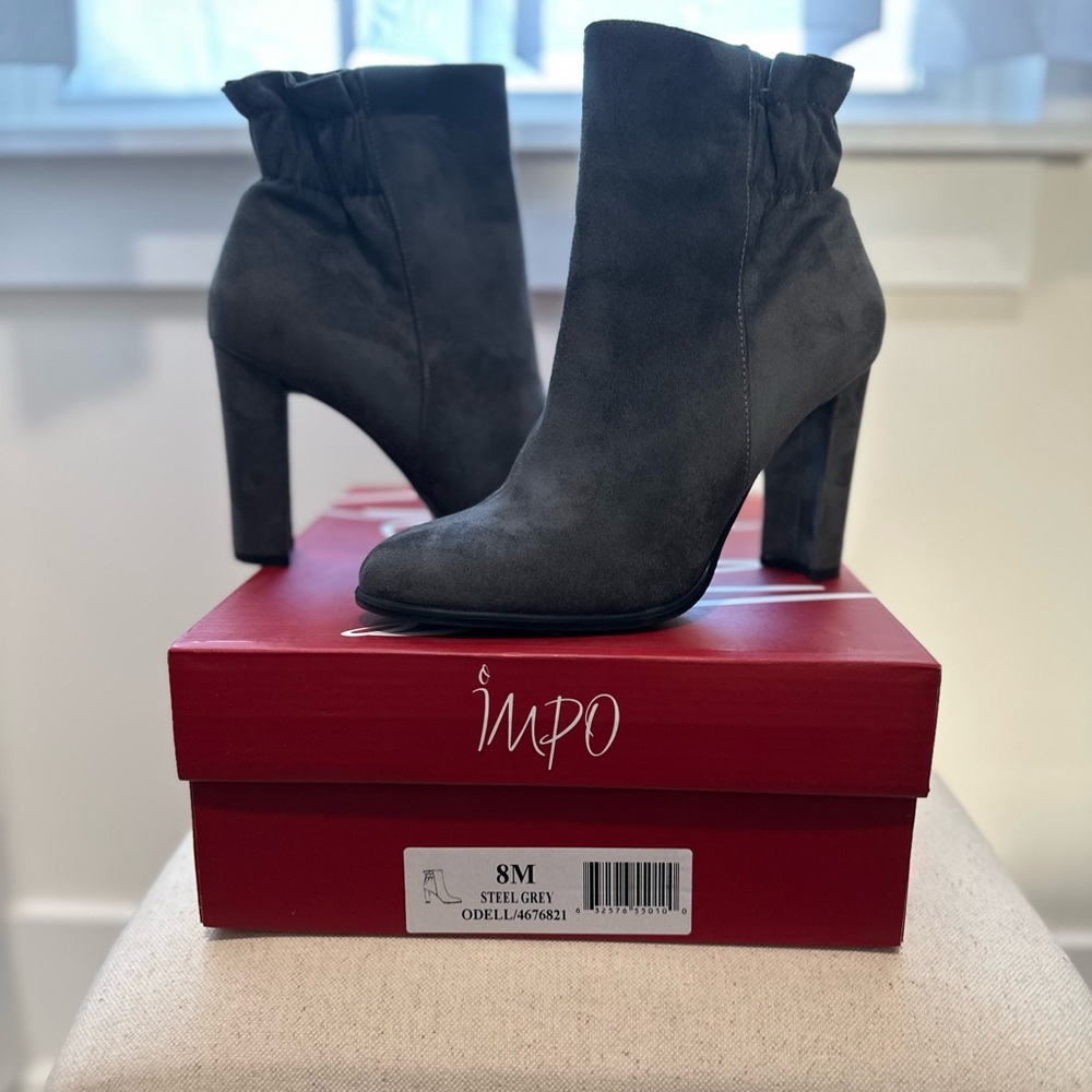 Grey Suede Ankle Boots